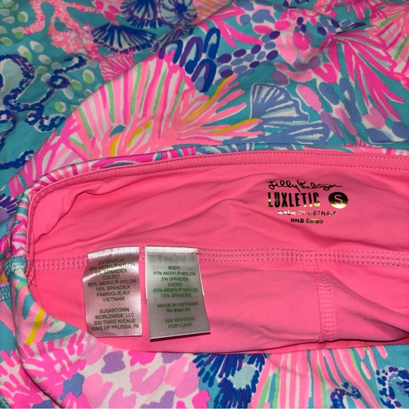 Lilly Pulitzer Luxletic Maryana Skort 17" Splendor in the Sand Small - Picture 5 of 7